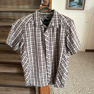 Prana short sleeve snap up shirt